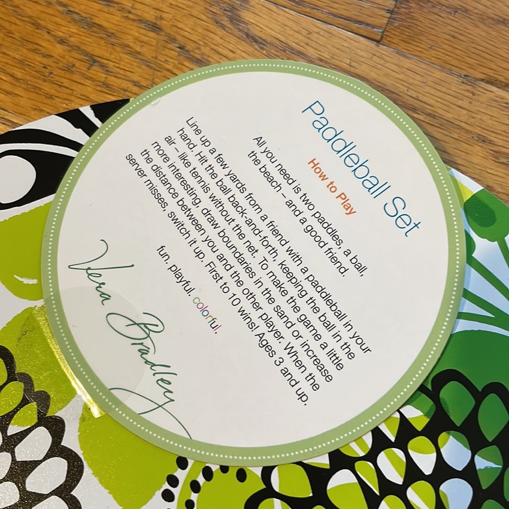 Vera Bradley Paddle Ball set - Picture 4 of 5